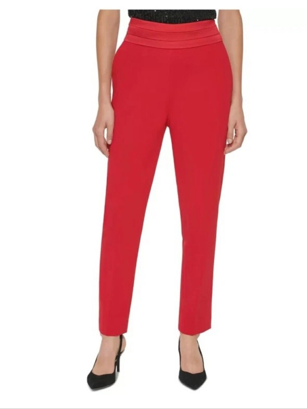 Calvin Klein Red Tailored Tuxedo Pants